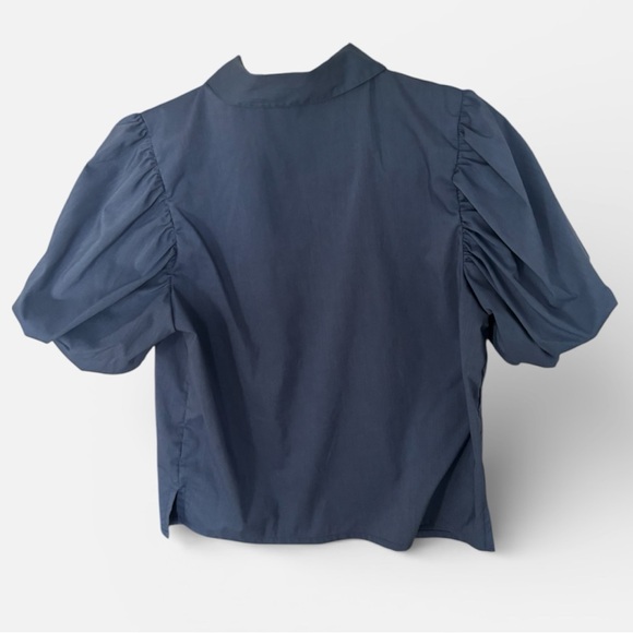 BY DESIGN Abigail Puff Sleeve Button-Up Top with Maxi Skirt Set, Medium - Picture 7 of 10